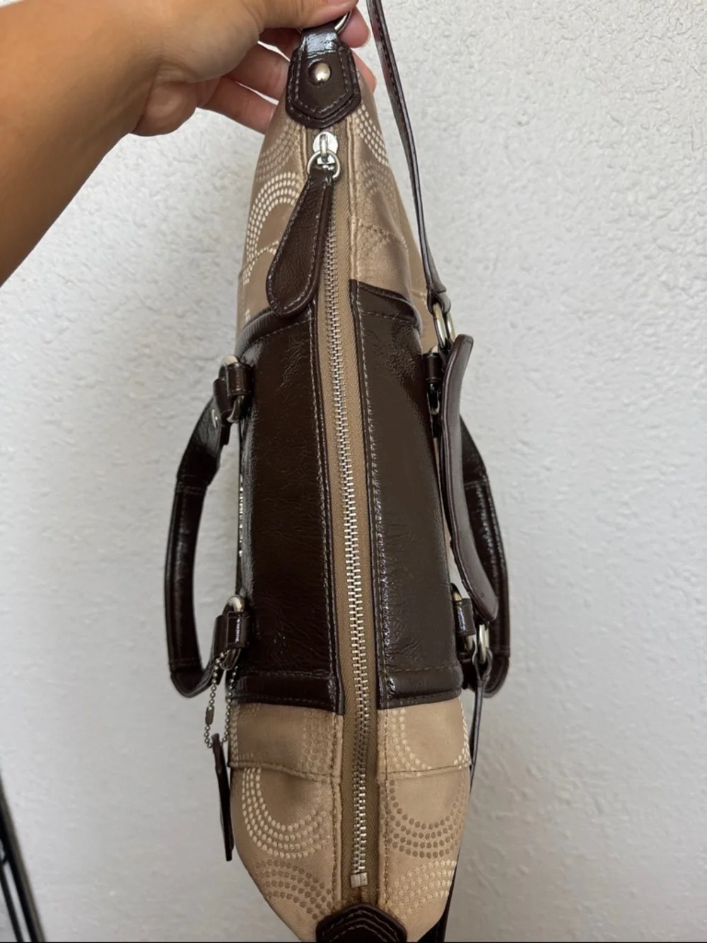 Coach satchel beige